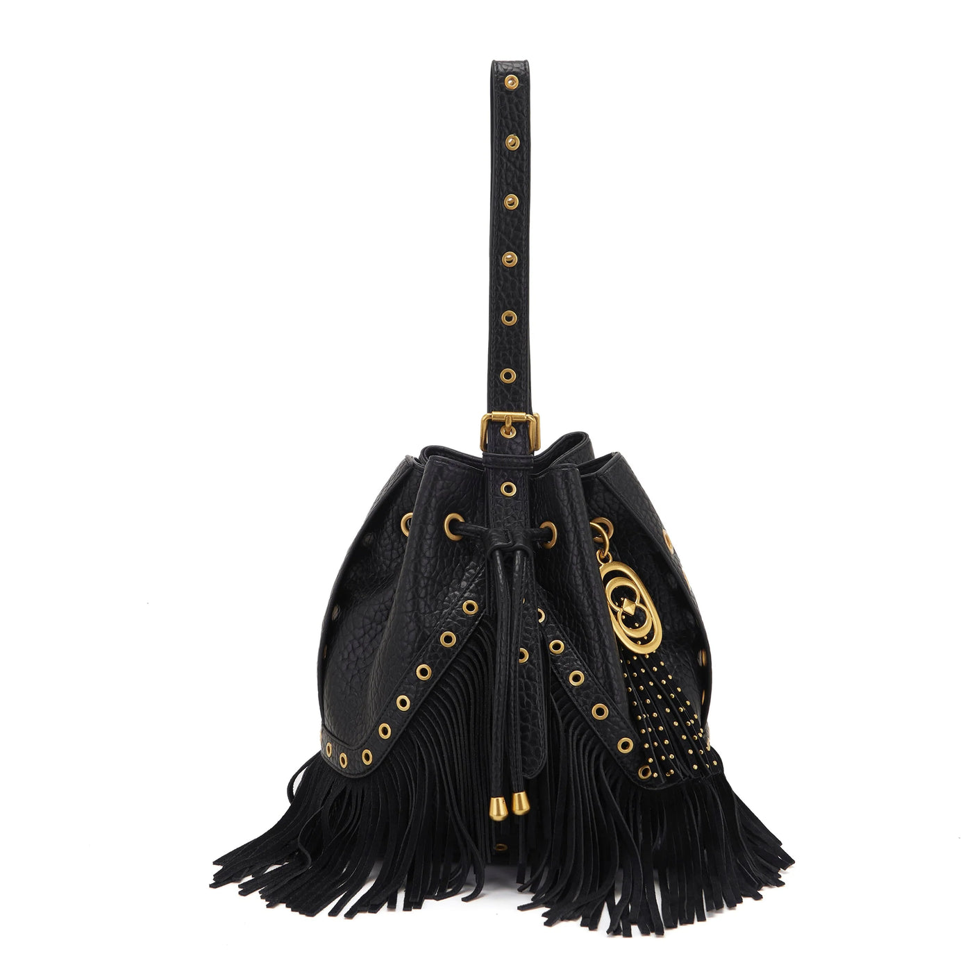 LA CARRIE Secchiello Fringes SKU:152M-EG-242-TBS_BLA