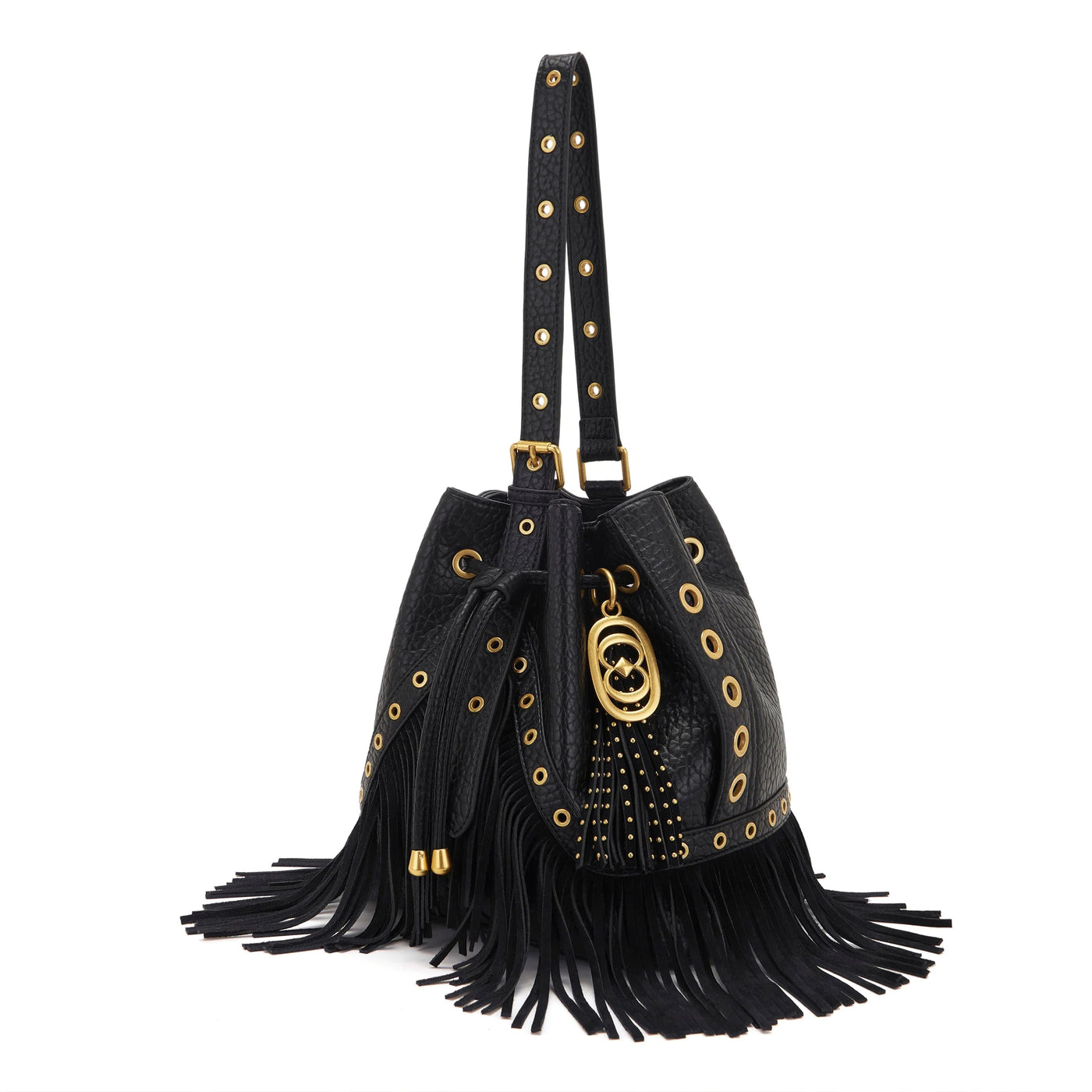 LA CARRIE Secchiello Fringes SKU:152M-EG-242-TBS_BLA