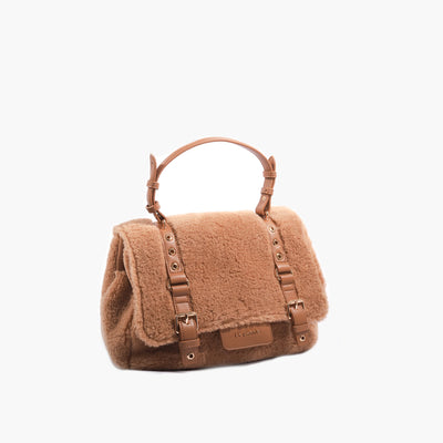 LA CARRIE Borsa Shopping Grande Atena Teddy SKU:152M-XB-118-FUS_BEI