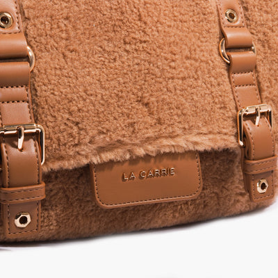 LA CARRIE Borsa Shopping Grande Atena Teddy SKU:152M-XB-118-FUS_BEI