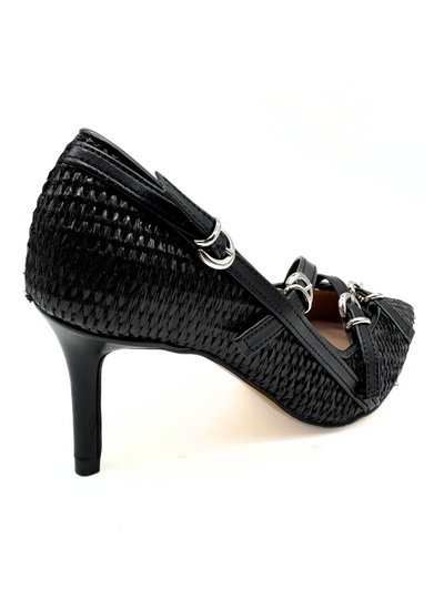 Divine Follie - Décolleté in rafia nera