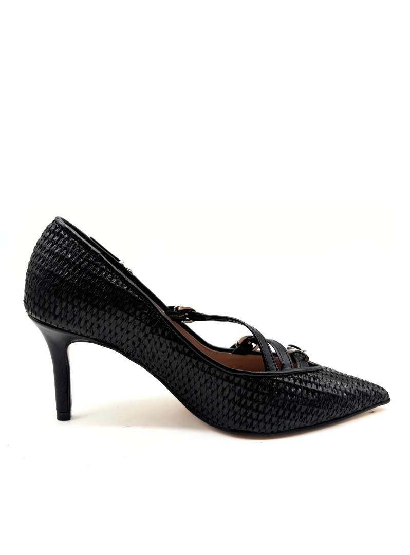 Divine Follie - Décolleté in rafia nera
