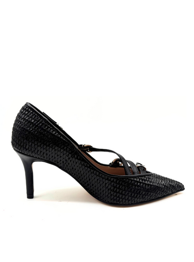 Divine Follie - Décolleté in rafia nera