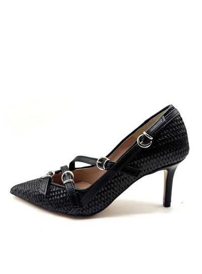 Divine Follie - Décolleté in rafia nera