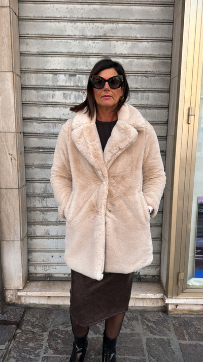 HAVEONE ECO PELLICCIA PANNA