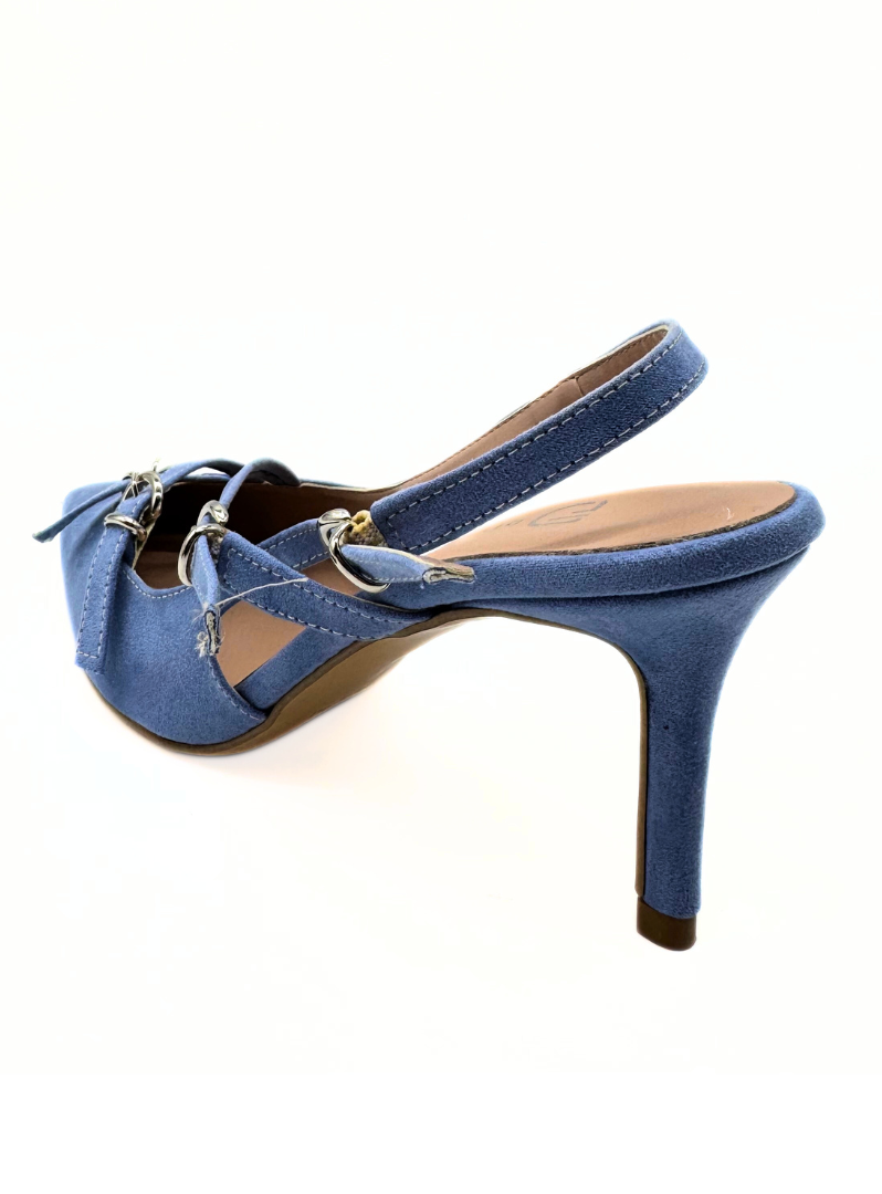 Divine Follie - Slingback scamosciata color cielo