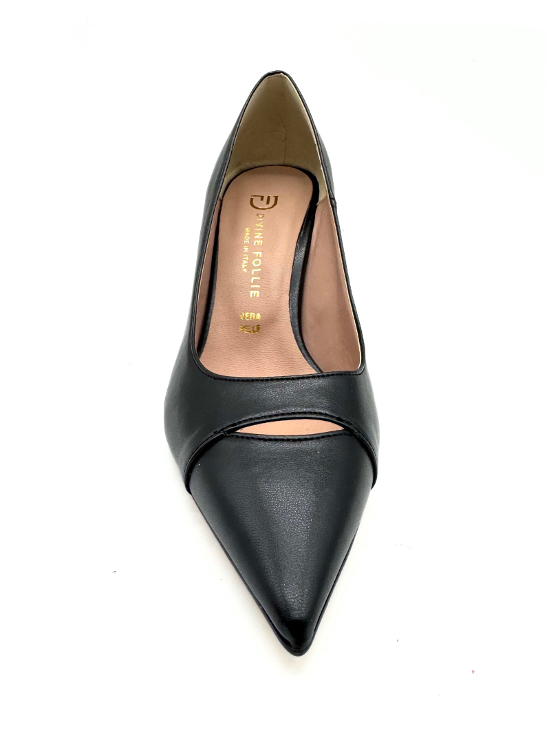 Divine Follie - Décolleté in pelle black