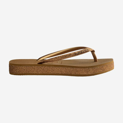 Havaianas - Slim Flatform Sparkle - Taupe