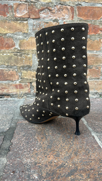 DIVINE FOLLIE STIVALE GAMBA LARGA BORCHIE MORO