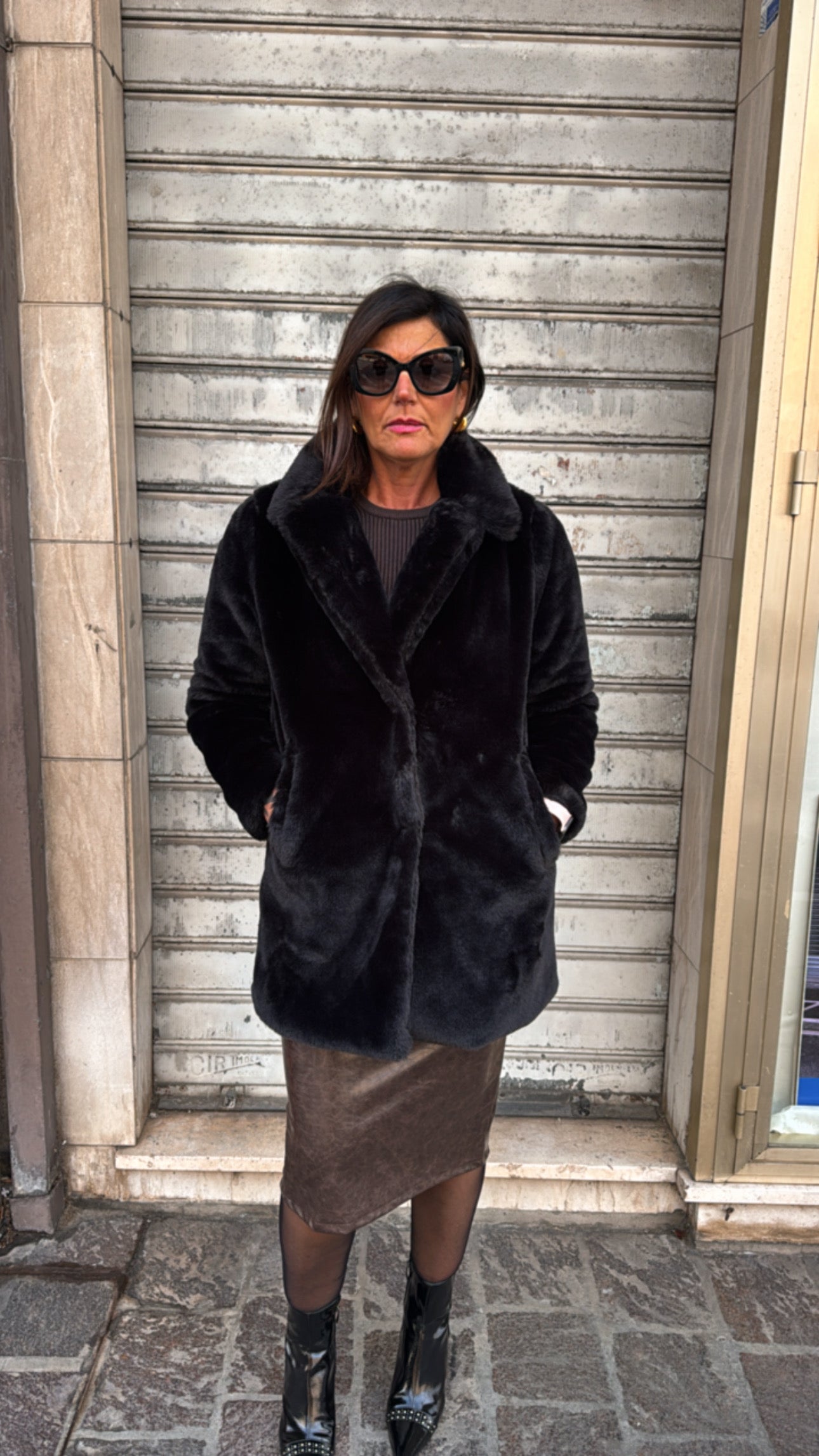 HAVEONE ECO PELLICCIA NERO