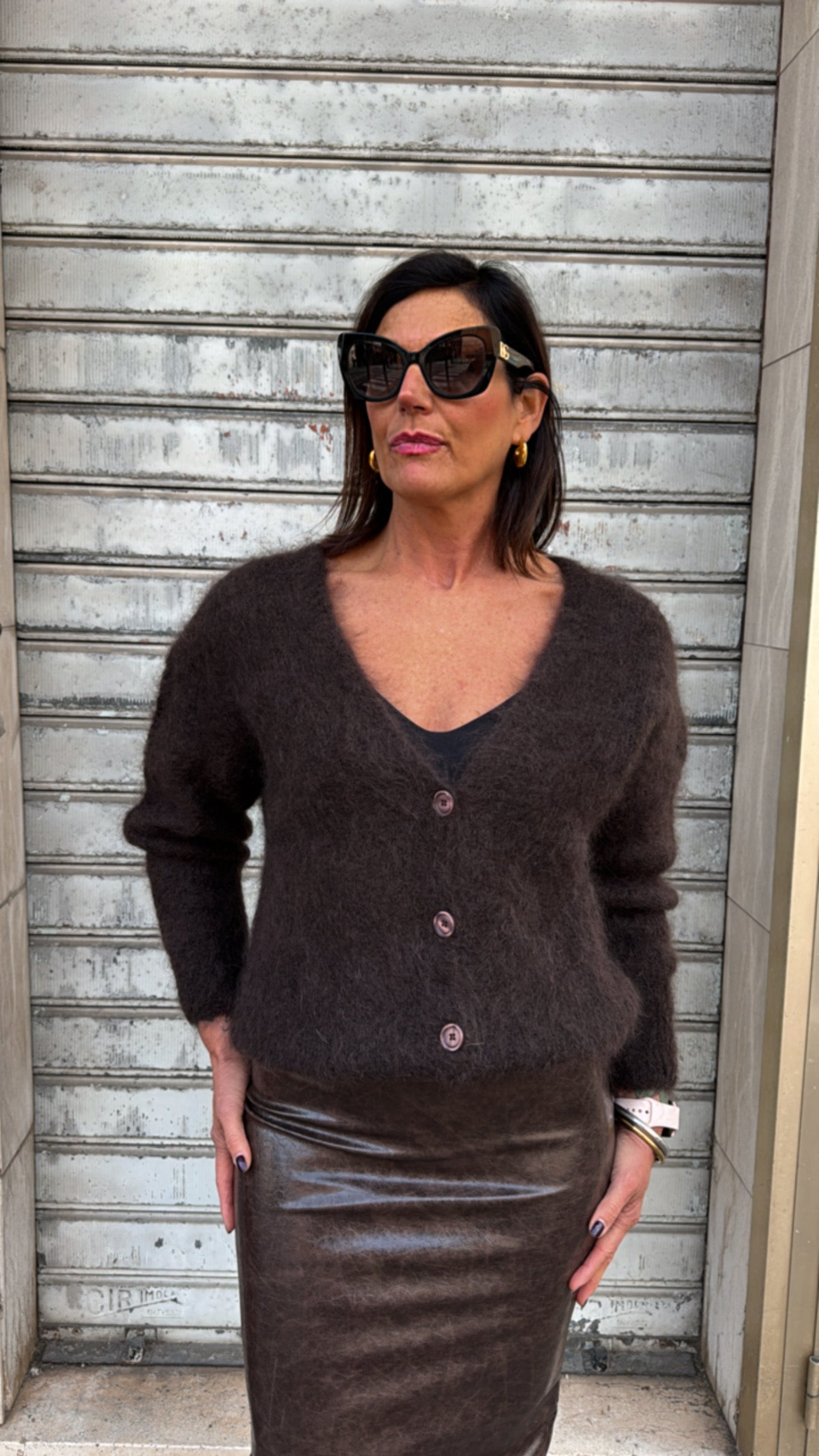 HAVEONE CARDIGAN DARK BROWN