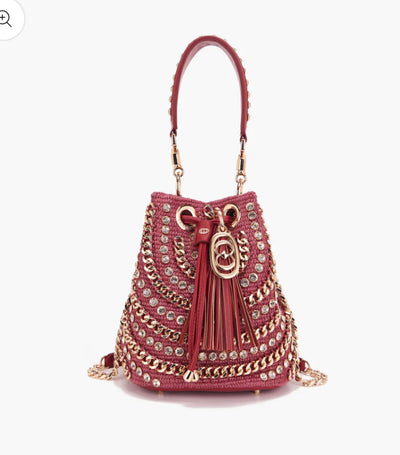 La Carrie Bag Secchiello piccolo Mirror Marsala