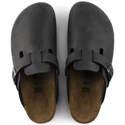 BIRKENSTOCK BOSTON PELLE OLIATA - Black