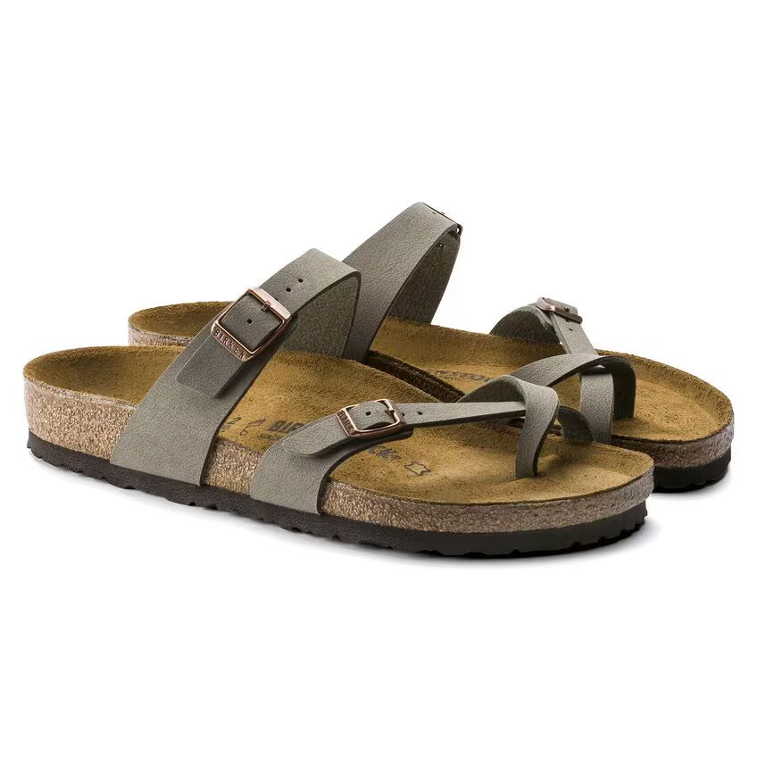 BIRKENSTOCK Mayari Birko-Flor Nubuck - Stone