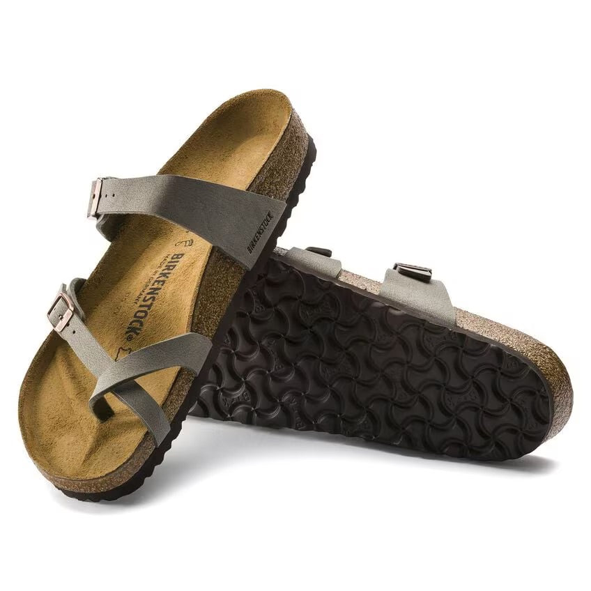 BIRKENSTOCK Mayari Birko-Flor Nubuck - Stone