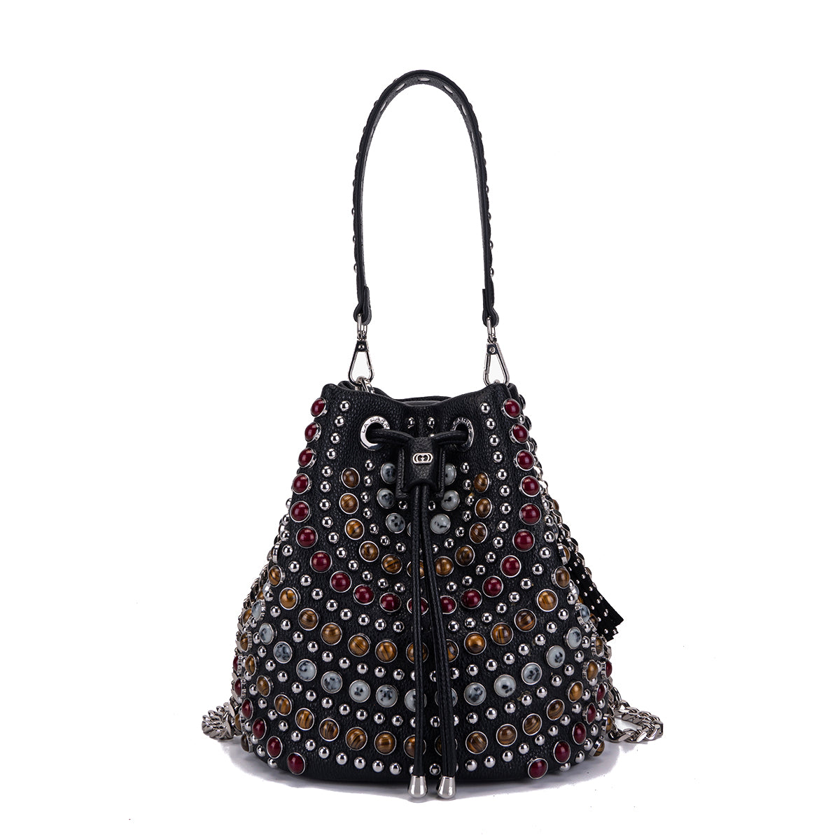 LA CARRIE BAG Secchiello Andromeda Stones Black