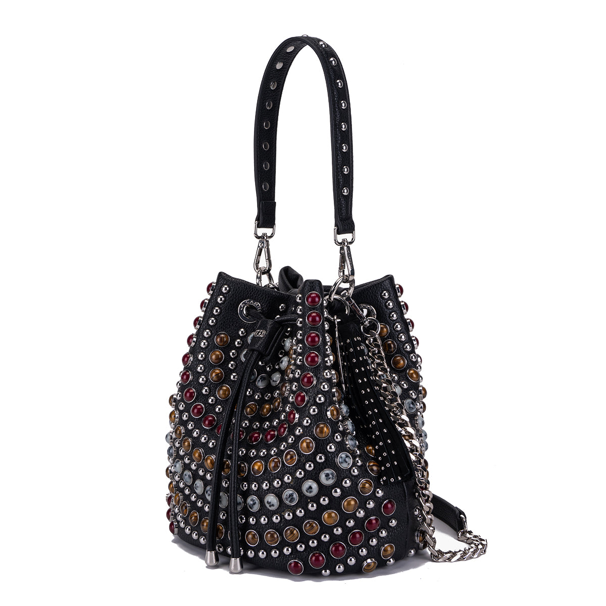 LA CARRIE BAG Secchiello Andromeda Stones Black