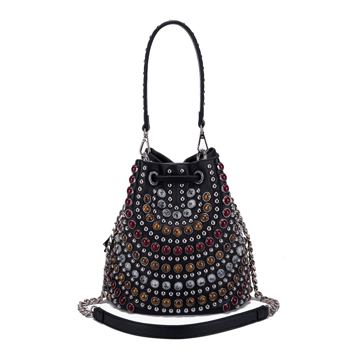 LA CARRIE BAG Secchiello Andromeda Stones Black
