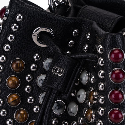 LA CARRIE BAG Secchiello Andromeda Stones Black