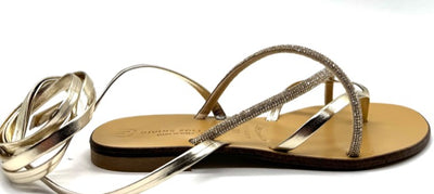 DIVINE FOLLIE SANDALI ALLA SCHIAVA STRASS ORO GOLD