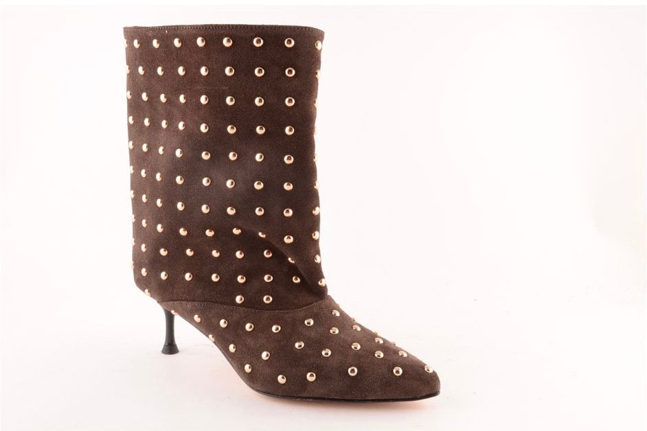 DIVINE FOLLIE STIVALE GAMBA LARGA BORCHIE MORO