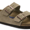 BIRKENSTOCK ARIZONA plantare morbido Pelle scamosciata Taupe