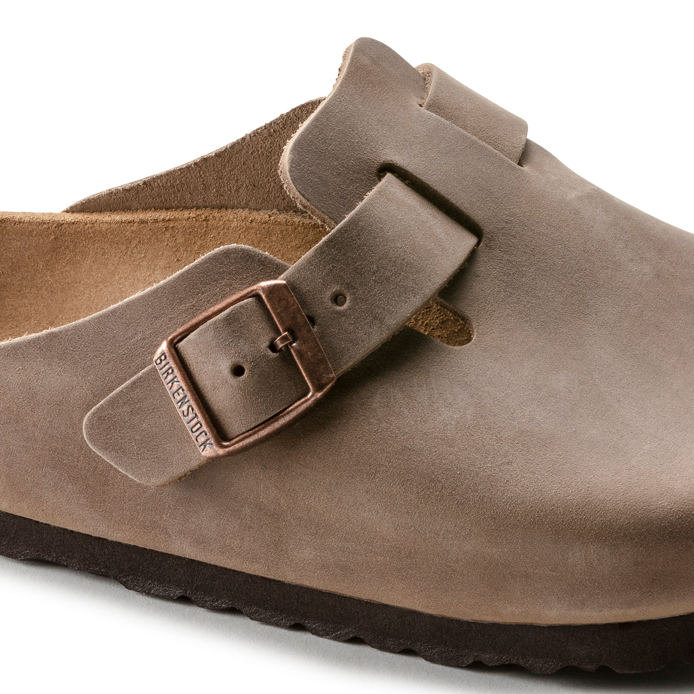 BIRKENSTOCK BOSTON PELLE OLIATA TABACCO BROWN