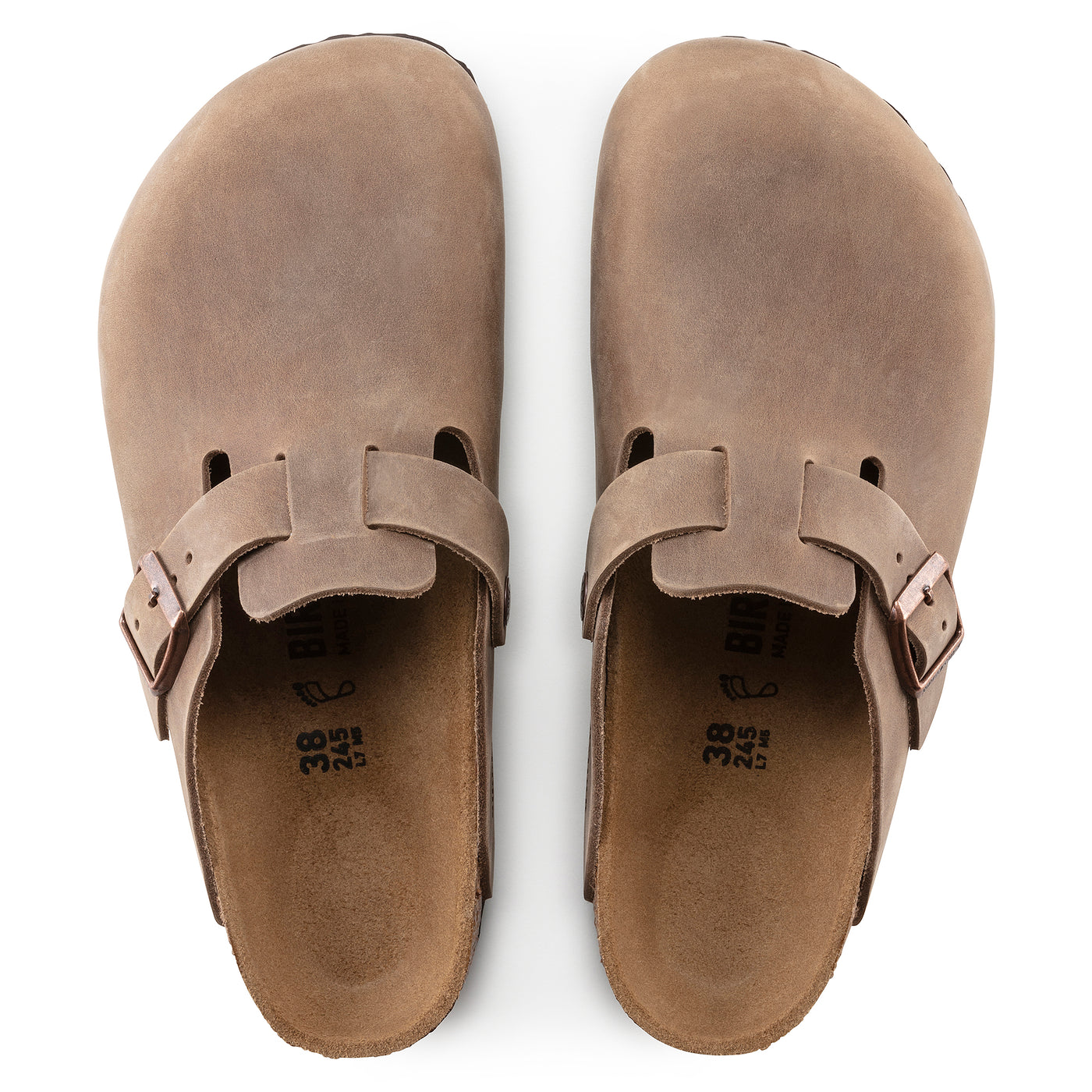 BIRKENSTOCK BOSTON PELLE OLIATA TABACCO BROWN