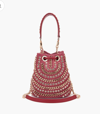 La Carrie Bag Secchiello piccolo Mirror Marsala