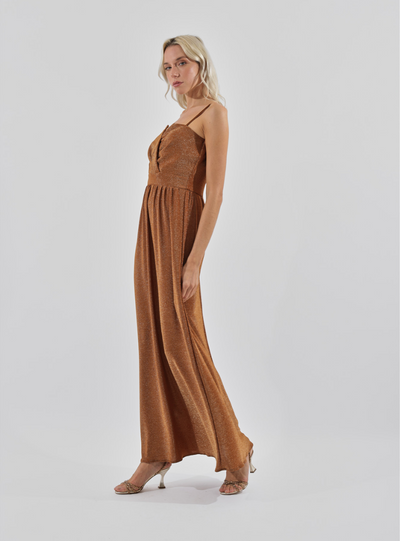 Haveone - Abito con bustino bronzo