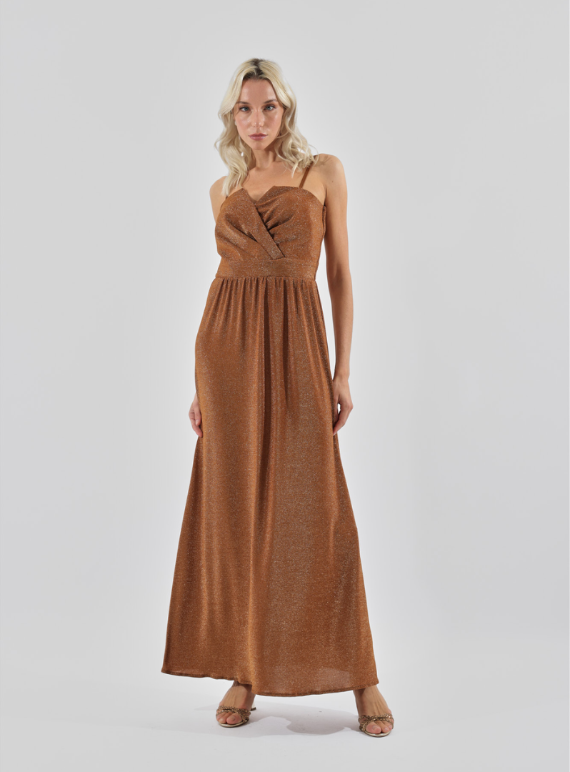 Haveone - Abito con bustino bronzo