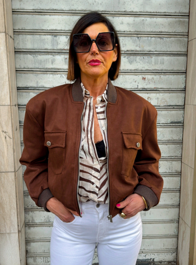 Haveone - Bomber scamosciato moro