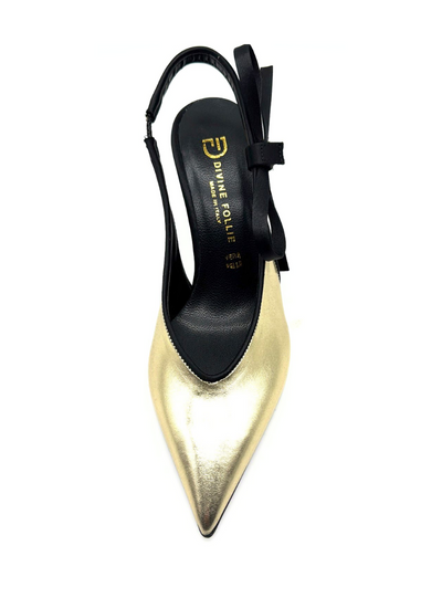 DIVINE FOLLIE - Slingback platino con fiocco