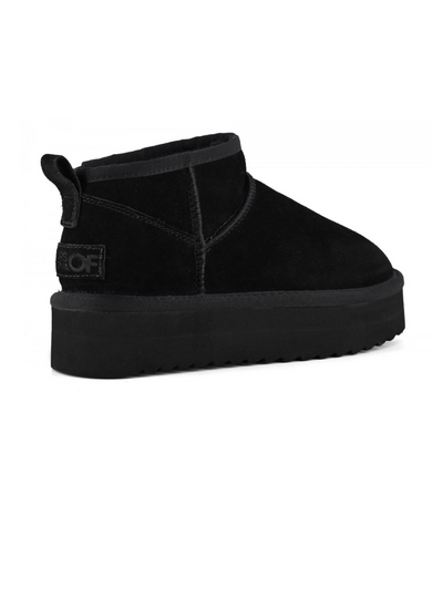 COLORS OF CALIFORNIA ULTRA MINI- Stivale platform in pelle scamosciata Black