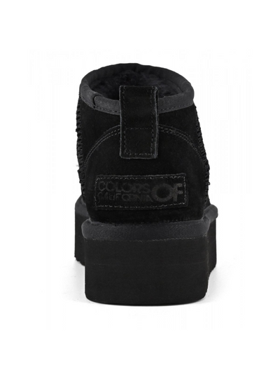 COLORS OF CALIFORNIA ULTRA MINI- Stivale platform in pelle scamosciata Black