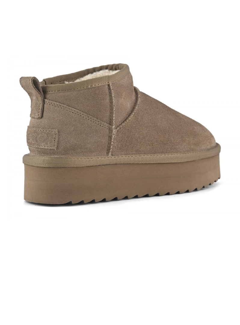 COLORS OF CALIFORNIA - ULTRA MINI Stivale platform in pelle scamosciata TAUPE