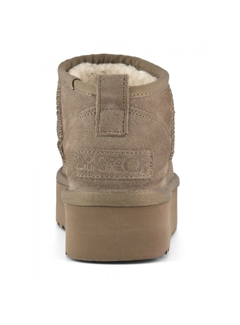COLORS OF CALIFORNIA - ULTRA MINI Stivale platform in pelle scamosciata TAUPE
