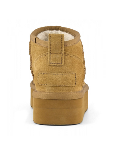 COLORS OF CALIFORNIA ULTRA MINI - Stivale platform in pelle scamosciata TAN