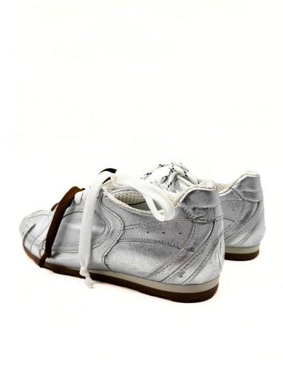 DIVINE FOLLIE - SNEAKERS laminata argento