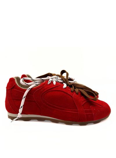 DIVINE FOLLIE - SNEAKERS SUEDE COLOR ROSSO