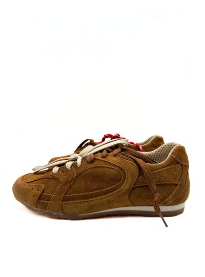 DIVINE FOLLIE - SNEAKERS SUEDE COLOR tabacco