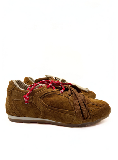 DIVINE FOLLIE - SNEAKERS SUEDE COLOR tabacco