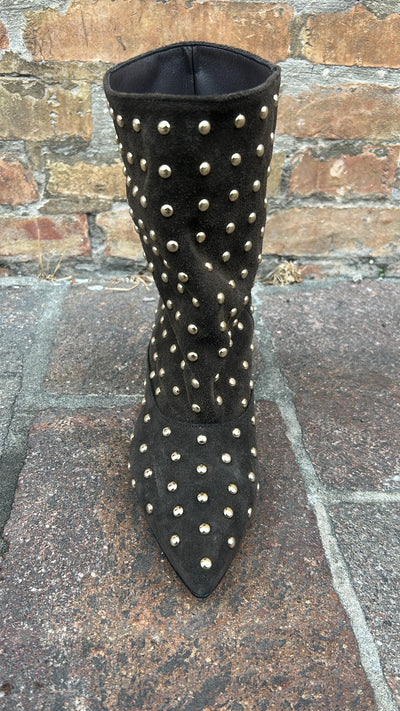 DIVINE FOLLIE STIVALE GAMBA LARGA BORCHIE MORO