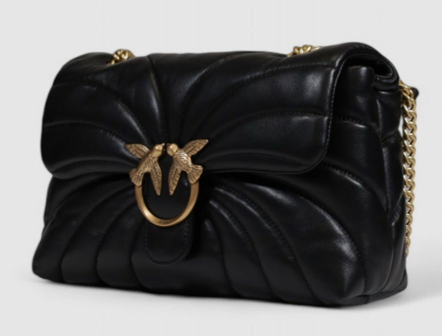 BORSA PINKO SHEEP NAPPA BUTTERFLY QUILT NERO