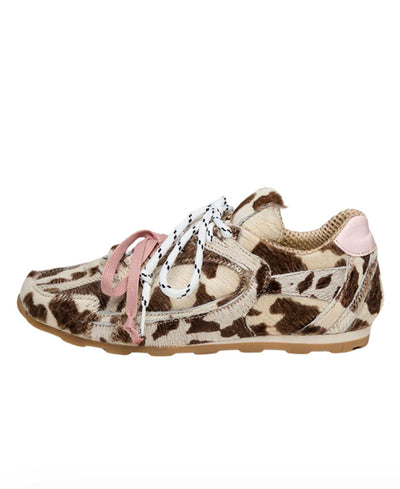DIVINE FOLLIE - SNEAKERS SUEDE COLOR MUCCA Brown