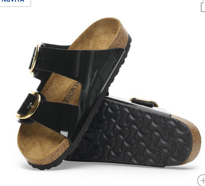 Birkenstock Arizona Big Buckle black gold