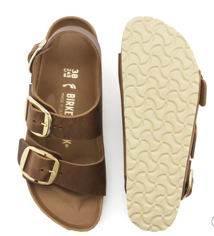 Birkenstock Milano Big Buckle Cognac