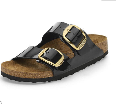 Birkenstock Arizona Big Buckle black gold