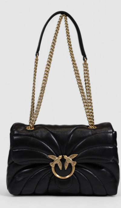 BORSA PINKO SHEEP NAPPA BUTTERFLY QUILT NERO