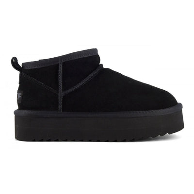 COLORS OF CALIFORNIA - Stivale platform in pelle scamosciata Black